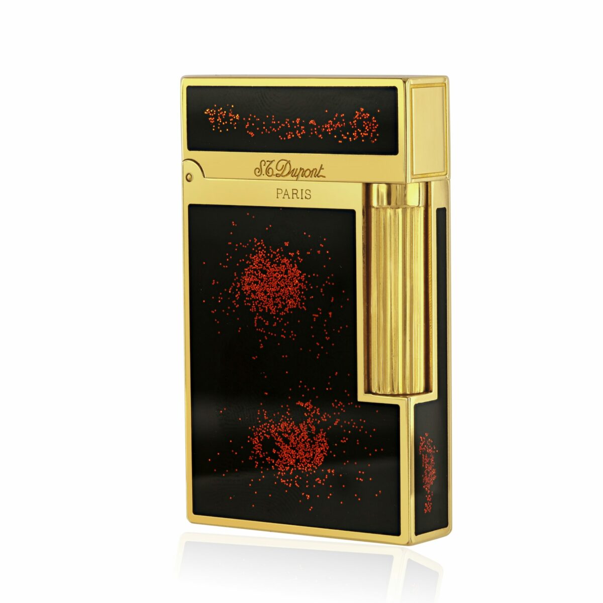 ST Dupont Montparnasse Ligne 2 Lighter Laque de Chine Gold Dust