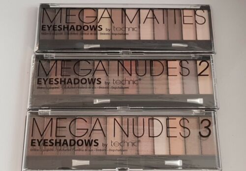 Technic Mega Mattes & Mega Nudes 2 3 EyeShadow Palettes UK SELLER*