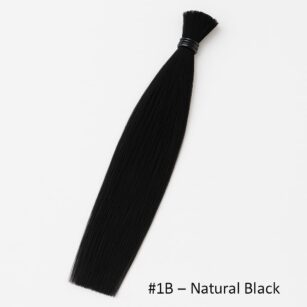 Straight Hair Extensions - Bulk Hair 100g - #1B Natural Black